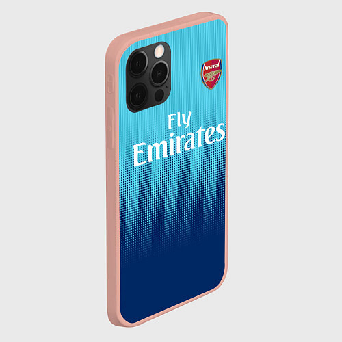 Чехол iPhone 12 Pro Max Arsenal FC: Blue Away 17/18 / 3D-Светло-розовый – фото 2