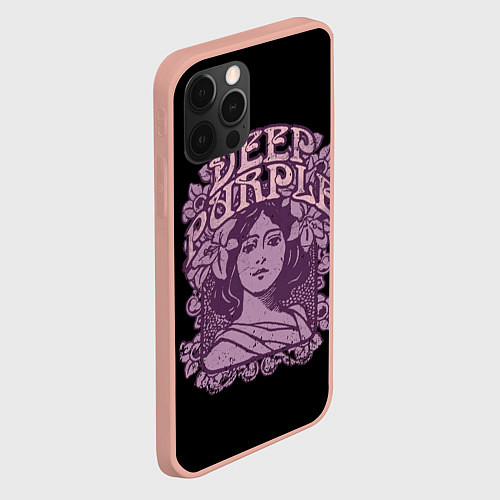 Чехол iPhone 12 Pro Max Deep Purple / 3D-Светло-розовый – фото 2