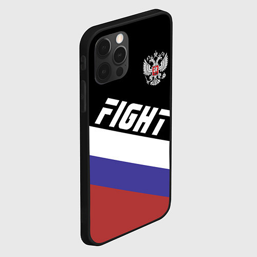 Чехол iPhone 12 Pro Max Fight Russia / 3D-Черный – фото 2