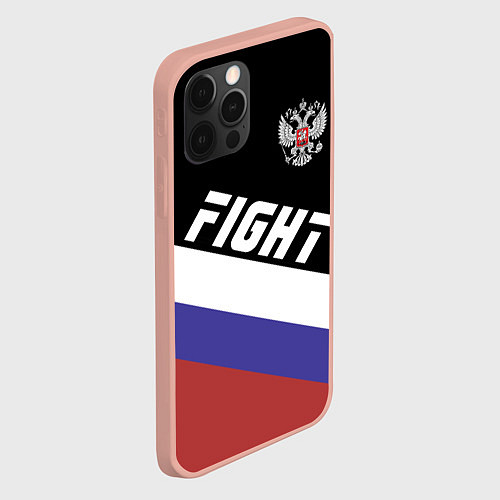 Чехол iPhone 12 Pro Max Fight Russia / 3D-Светло-розовый – фото 2