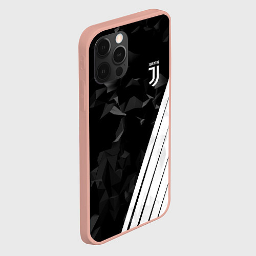 Чехол iPhone 12 Pro Max FC Juventus: Abstract / 3D-Светло-розовый – фото 2
