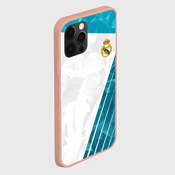 Чехол для iPhone 12 Pro Max FC Real Madrid: Abstract, цвет: 3D-светло-розовый — фото 2