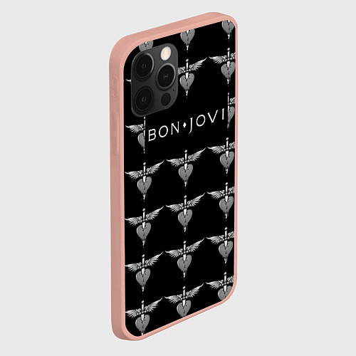 Чехол iPhone 12 Pro Max Bon Jovi / 3D-Светло-розовый – фото 2
