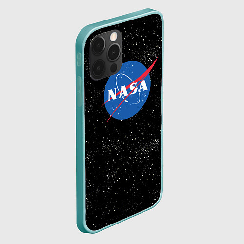 Чехол iPhone 12 Pro Max NASA: Endless Space / 3D-Мятный – фото 2