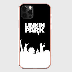 Чехол для iPhone 12 Pro Max Linkin Park: Black Rock, цвет: 3D-светло-розовый