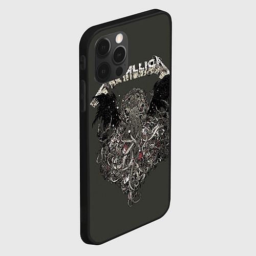 Чехол iPhone 12 Pro Max Metallica - octopus / 3D-Черный – фото 2