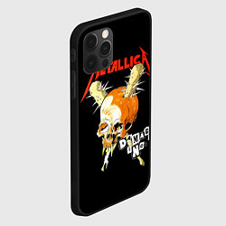 Чехол для iPhone 12 Pro Max Metallica - orange skull, цвет: 3D-черный — фото 2