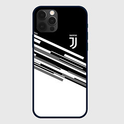 Чехол для iPhone 12 Pro Max FC Juventus: B&W Line, цвет: 3D-черный