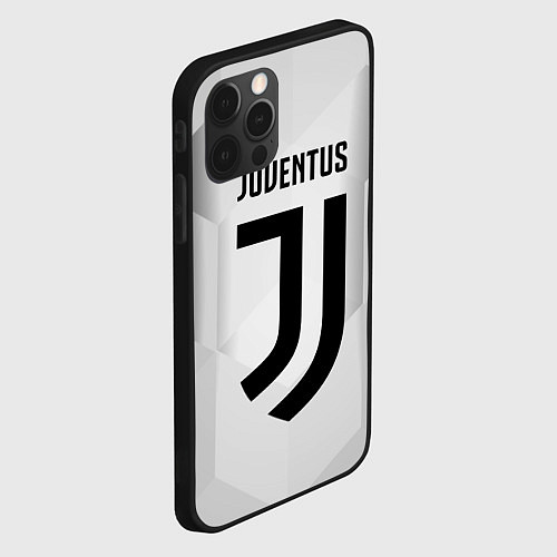 Чехол iPhone 12 Pro Max FC Juventus: Silver Original / 3D-Черный – фото 2