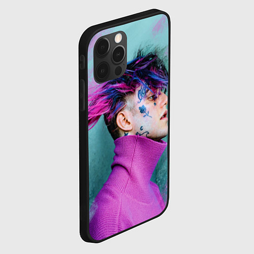 Чехол iPhone 12 Pro Max Lil Peep: Neon Style / 3D-Черный – фото 2