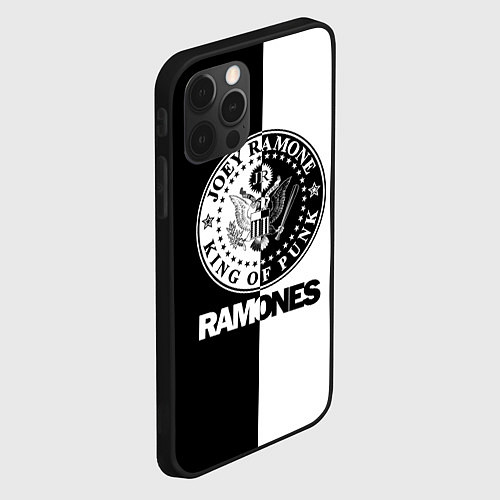 Чехол iPhone 12 Pro Max Ramones B&W / 3D-Черный – фото 2