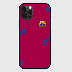Чехол для iPhone 12 Pro Max FC Barcelona: Purple Original, цвет: 3D-черный