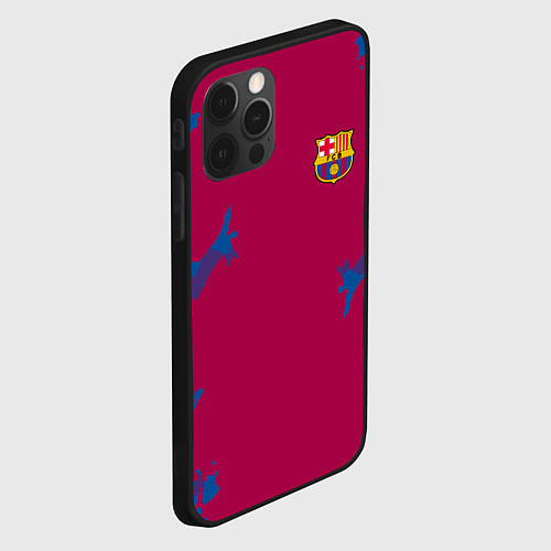 Чехол iPhone 12 Pro Max FC Barcelona: Purple Original / 3D-Черный – фото 2