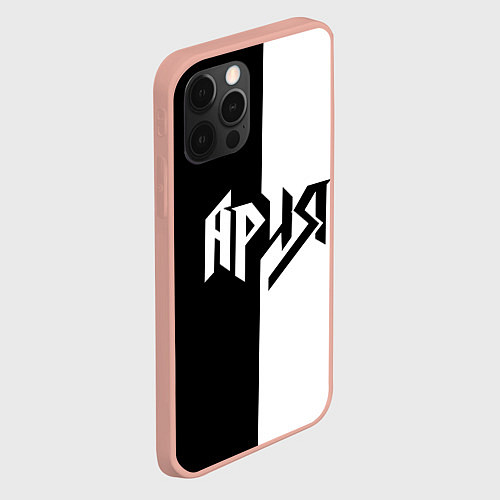 Чехол iPhone 12 Pro Max Ария Ч/Б / 3D-Светло-розовый – фото 2