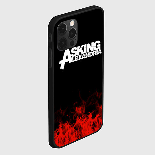 Чехол iPhone 12 Pro Max Asking Alexandria: Flame / 3D-Черный – фото 2