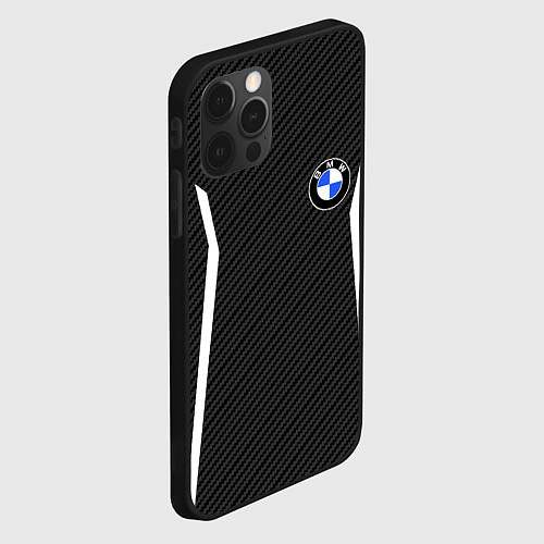 Чехол iPhone 12 Pro Max BMW CARBON БМВ КАРБОН / 3D-Черный – фото 2