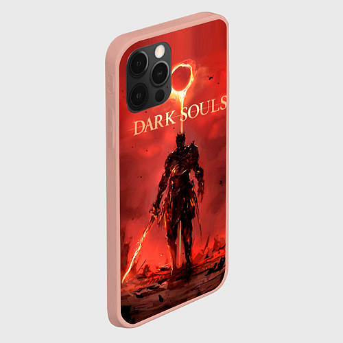 Чехол iPhone 12 Pro Max Dark Souls: Red Sunrise / 3D-Светло-розовый – фото 2