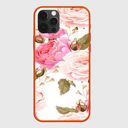 Чехол для iPhone 12 Pro Max Spring Flowers, цвет: 3D-красный