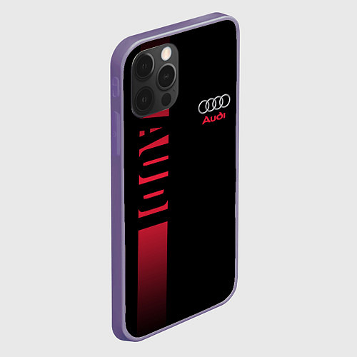 Чехол iPhone 12 Pro Max Audi: Black Sport / 3D-Серый – фото 2