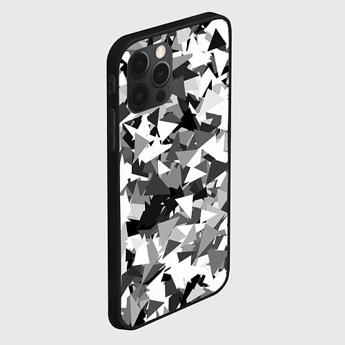 Чехол iPhone 12 Pro Max Городской серый камуфляж / 3D-Черный – фото 2