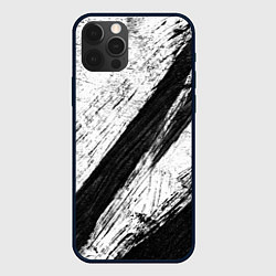 Чехол для iPhone 12 Pro Max Белый и черный, цвет: 3D-черный