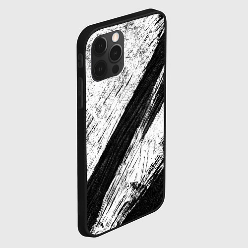 Чехол iPhone 12 Pro Max Белый и черный / 3D-Черный – фото 2
