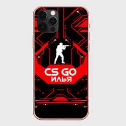 Чехол для iPhone 12 Pro Max CS:GO - Илья, цвет: 3D-светло-розовый