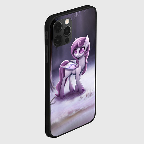 Чехол iPhone 12 Pro Max Violet Pony / 3D-Черный – фото 2