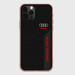 Чехол для iPhone 12 Pro Max Audi: Sport Line, цвет: 3D-светло-розовый