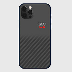 Чехол для iPhone 12 Pro Max Audi: Grey Sport Line, цвет: 3D-черный