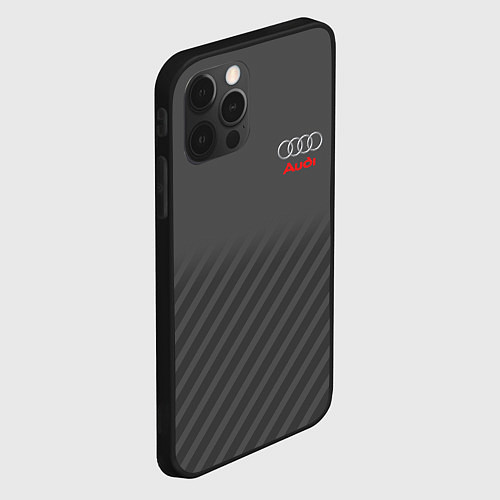 Чехол iPhone 12 Pro Max Audi: Grey Sport Line / 3D-Черный – фото 2