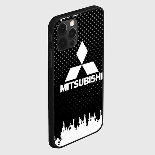 Чехол iPhone 12 Pro Max Mitsubishi: Black Side / 3D-Черный – фото 2