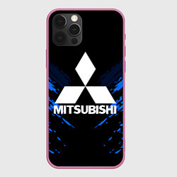 Чехол для iPhone 12 Pro Max Mitsubishi: Blue Anger, цвет: 3D-малиновый