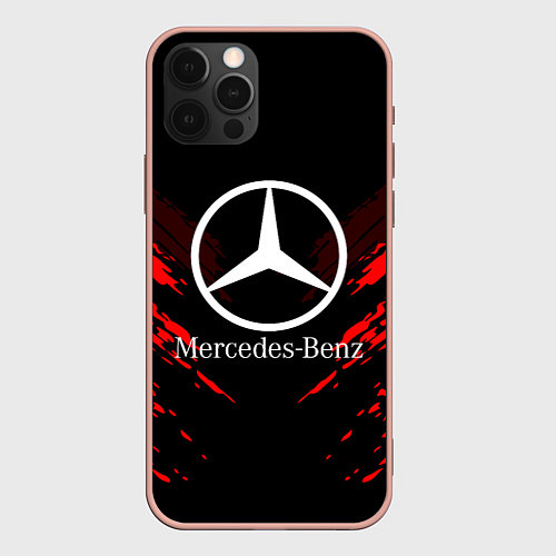 Чехол iPhone 12 Pro Max Mercedes-Benz: Red Anger / 3D-Светло-розовый – фото 1