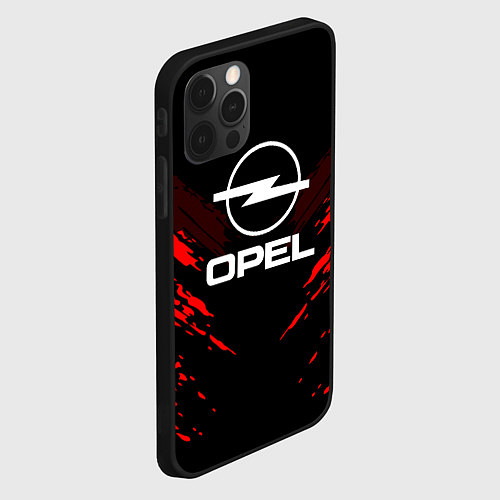 Чехол iPhone 12 Pro Max Opel: Red Anger / 3D-Черный – фото 2