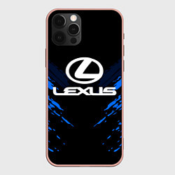 Чехол для iPhone 12 Pro Max Lexus: Blue Anger, цвет: 3D-светло-розовый