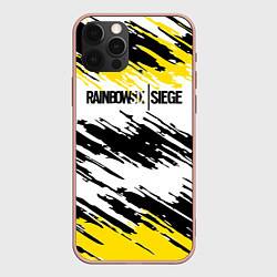 Чехол для iPhone 12 Pro Max Rainbow Six Siege: Yellow, цвет: 3D-светло-розовый