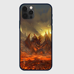 Чехол для iPhone 12 Pro Max Linage II: Fire Dragon, цвет: 3D-черный