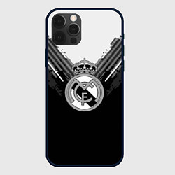 Чехол для iPhone 12 Pro Max FC Real Madrid: Black Style, цвет: 3D-черный