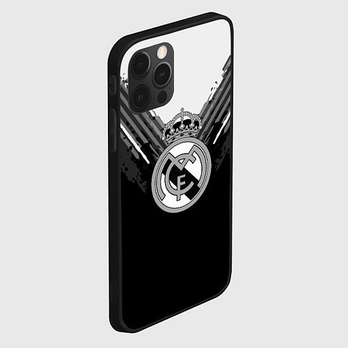 Чехол iPhone 12 Pro Max FC Real Madrid: Black Style / 3D-Черный – фото 2