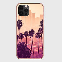 Чехол для iPhone 12 Pro Max Los Angeles, цвет: 3D-светло-розовый
