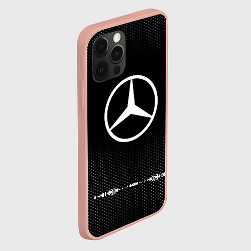 Чехол iPhone 12 Pro Max Mercedes: Black Abstract / 3D-Светло-розовый – фото 2