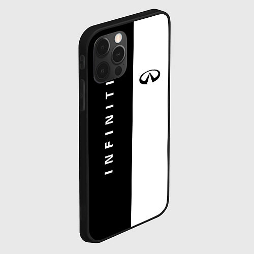 Чехол iPhone 12 Pro Max Infiniti: Black & White / 3D-Черный – фото 2