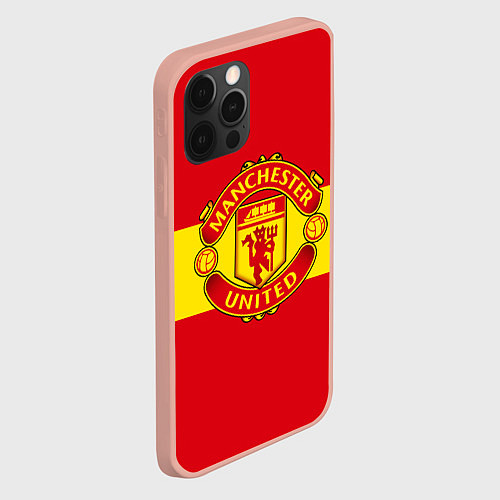 Чехол iPhone 12 Pro Max FC Man United: Red Style / 3D-Светло-розовый – фото 2