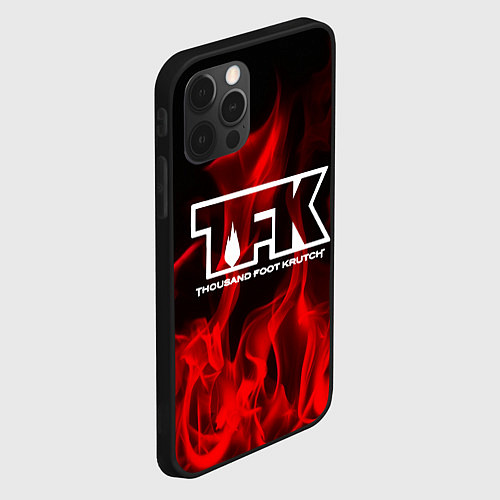 Чехол iPhone 12 Pro Max Thousand Foot Krutch: Red Flame / 3D-Черный – фото 2