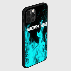 Чехол для iPhone 12 Pro Max R6S: Turquoise Flame, цвет: 3D-черный — фото 2
