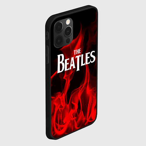 Чехол iPhone 12 Pro Max The Beatles: Red Flame / 3D-Черный – фото 2