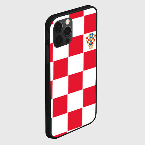 Чехол iPhone 12 Pro Max Сборная Хорватии: Домашняя ЧМ-2018 / 3D-Черный – фото 2