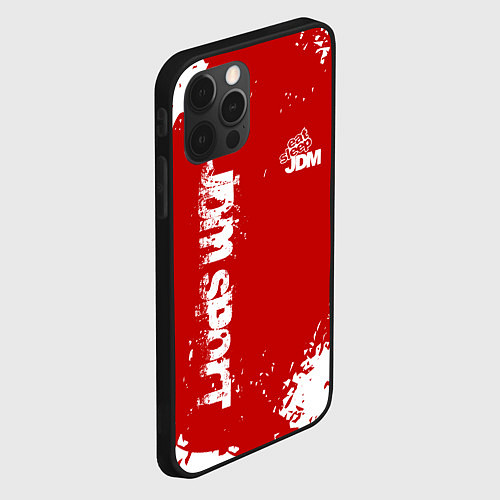 Чехол iPhone 12 Pro Max Eat Sleep JDM: Red Style / 3D-Черный – фото 2