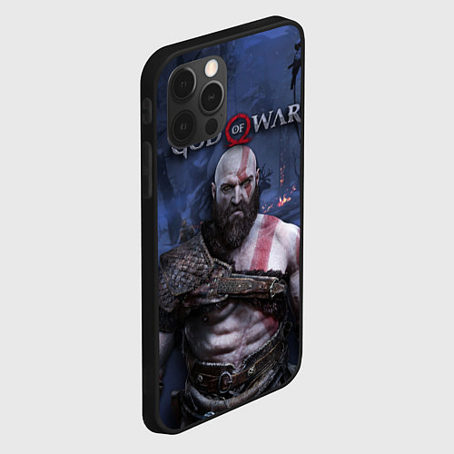 Чехол iPhone 12 Pro Max God of War: Kratos / 3D-Черный – фото 2